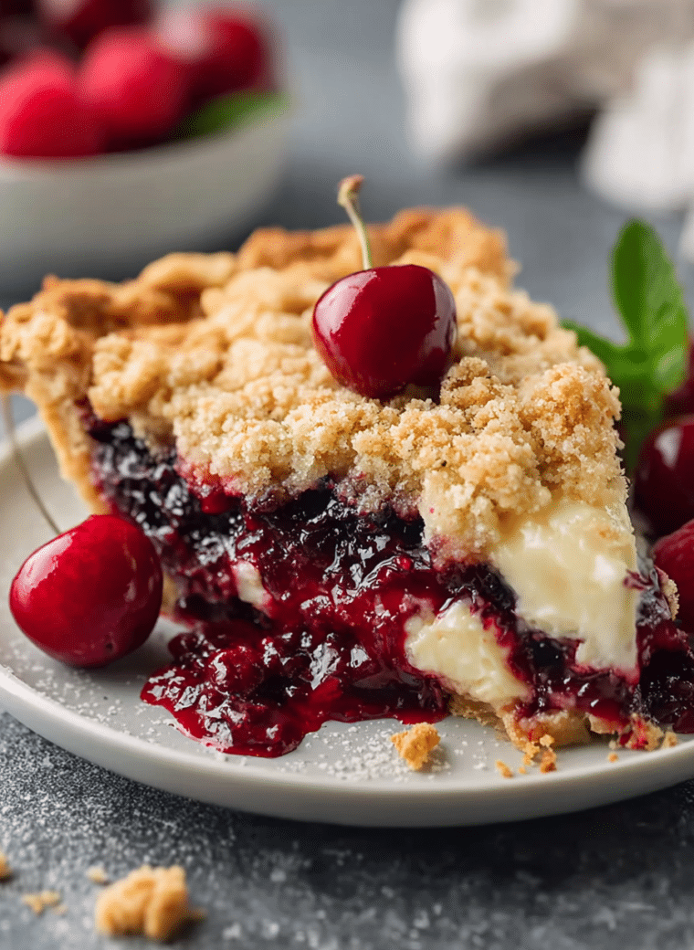 Cherry Crumble Pie: a Sweet, Tart, and Buttery Classic Dessert