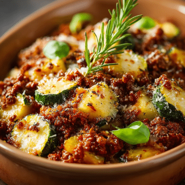 Ground Beef and Zucchini Casserole