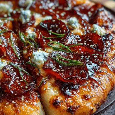 Rustic Hot Honey Pepperoni Pizza With Ricotta & Blue Cheese
